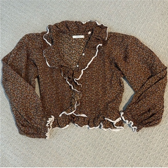 Doen Tops - Doen Floral Ruffle Blouse